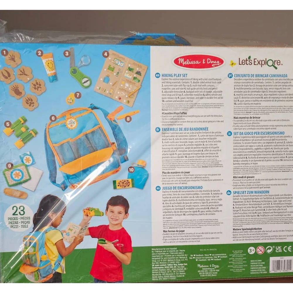 Melissa & Doug 23 Piece Let's Explore Hiking Play Set NWT